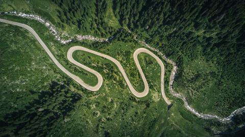 Windy road.